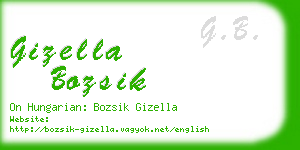 gizella bozsik business card